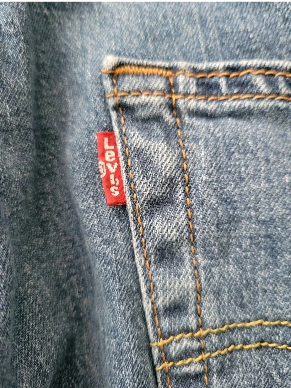 Levi's 505 Straight Leg Blue Jeans Medium Wash Denim Low Rise Cotton 33x30